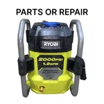 Ryobi RY142022 2000 Psi Electric Pressure Washer For Parts/repair Unit Only. Fixed Price $71.10.