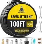 Pressure Washer Drain Jetter Sewer Kit For 100FT X1/4IN, Black. Fixed Price $78.29.