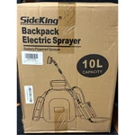 Sideking 10L / 2.6 Gallon Battery Powered Backpack Electric Sprayer New. Fixed Price $100.00.