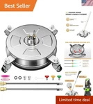 14-INCH Pressure Washer Surface Cleaner With Wheels & Stainless Steel Housing. Fixed Price $119.99.