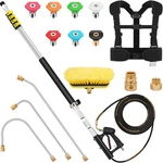24FT Aluminum Telescoping Pressure Washer Wand With Power Extension Wa.... Fixed Price $140.40.