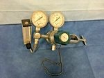Linde Union Carbide Dual Gas Pressure Regulator, Sg 3565 940, Flow Meter.. Fixed Price $75.00.