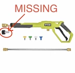 Ryobi Pressure Washer Trigger Handle Kit, Quick-connect Adaptors, Up 3600 Psi. Fixed Price $69.95.