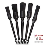 Car Detailing Set - 5 Pack Auto Black Brushes Comfortable Grip. Fixed Price $11.01.