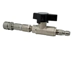Stainless Steel Softwash Ball Valve 3/8" Mosmatic Swivel Couplers DN10. Fixed Price $105.00.