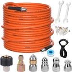 100FT Pressure Washer Sewer Jetter Kit, 5800 Psi Water Drain Cleaner Hose Wi. Fixed Price $101.83.