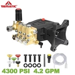 Yamatic 4300PSI Horizontal Triplex Plunger Pressure Washer Pump 1" Shaft 4.2 Gpm. Fixed Price $260.99.