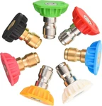 Ridge Washer Pressure Nozzle Tips Set W/ Holder 7 Spray 4000 Psi 1/4" Kit. Fixed Price $19.20.
