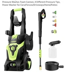 Powryte Corded Electric Pressure Washer, Foam Cannon, 4 Nozzles, N-cor. Fixed Price $70.00.