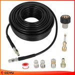 1/4"M-NPT Drain Cleaning Hose Sewer Jetter Nozzles Kit For Pressure Washer 100FT. Fixed Price $48.09.