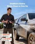 Cordless Pressure Washer 1200 Psi Portable Power Cleaner W/ Batteries. Fixed Price $128.99.