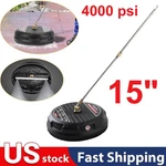 15" Pressure Washer Surface Cleaner Power Attachment With Extension Wands. Fixed Price $39.98.