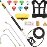 24FT Aluminum Telescoping Pressure Washer Wand With Power Extension Wa.... Fixed Price $150.73.