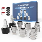 Apower Pressure Washer Quick Connect Kit M22-14MM 3/8" Female Disconn. Fixed Price $55.61.