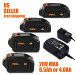 6.5AH For Worx 20V Extend Lithium Battery 4 WA3578 WA3520 WA3525 WA3575. Fixed Price $43.99.