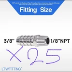 25 Ltwfitting Production Stainless Steel 316 Barb Splicer Mender 3/8" Hose. Fixed Price $29.99.