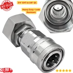 Beduan 3/4" Garden Hose To 3/8" Qc Pressure Washer Adapter Stainless Steel. Fixed Price $28.99.