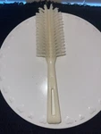 Vintage Stanley Half Round Hair Brush Plastic All Nylon Bristle Ivory Cream 8.5. Fixed Price $55.00.
