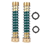 Zkzx Garden Hose Coiled Spring Protector Brass Faucet Coupling Extension 2 Pack. Fixed Price $22.97.