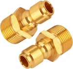 Pressure Washer Adapter 1/4 Inch M22-14MM Male X Qc Plug, Brass. Fixed Price $17.58.