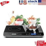 Lcd Portable Double Induction Cooktop 1800W Digital Electric Countertop Burner. Fixed Price $308.55.