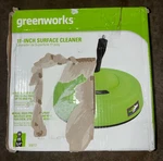Greenworks 11 Inch Surface Cleaner Universal Pressure Washer Attachment 30012. Fixed Price $24.99.