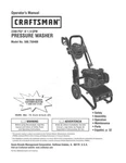 Owners Manual & Parts List Craftsman 2,200 Psi Pressure Washer -model 580.750400. Fixed Price $19.95.