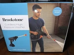 Brookstone Cordless High-pressure Washer Portable Rechargeable Open Box (q). Fixed Price $34.99.