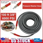 3/8" X 100FT 6000PSI Hot Water Pressure Washer Hose 2-BRAID R2 Gray. Fixed Price $107.63.