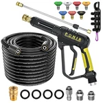 Pohir 3600 Psi Pressure Washer Gun 50FT Power Washing Hose 15" Wand M22. Fixed Price $72.96.