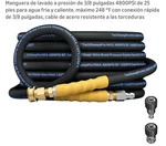 Techsweeppro 3/8 In 25 Ft 4800 Psi Steel Braided Pressure Washer Hose M22. Fixed Price $43.99.