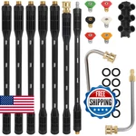 Hoqqf Upgraded Pressure Washer Extension Wand,up To 115IN,4000 Psi Gutter Cleane. Fixed Price $67.80.