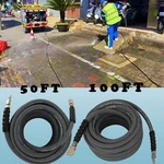 50FT-100FT 3/8" 4000PSI Pressure Washer Hose Non-marking Gray With Couplers. Fixed Price $52.99.