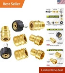 Ultimate 8-PACK Pressure Washer Adapter Set Quick Connect Brass Couplers. Fixed Price $37.99.