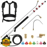 Pwaccs 24FT Telescoping Pressure Washer Wand, Gutter Cleaner Kit. Fixed Price $166.59.