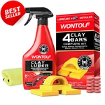 Car Detailing Clay Kit 4 Bars Lubricant Tablets 10 Pack Towel Bottle - Us. Fixed Price $20.95.