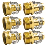 Xiny Tool Hose Repair Connectors With Claps, 5/8" Inch 3 Set, Silver. Fixed Price $13.99.