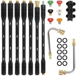 Hoqqf Upgraded Pressure Washer Extension Wand,up To 115IN,4000 Psi Gutter Cleane. Fixed Price $48.00.