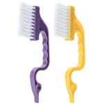 Slick- Window Track Cleaning Brush, 2 Pack, Yellow/purple. Fixed Price $7.70.