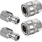 Shimeyao 2 Sets Npt 1/4 Inch Pressure Washer Coupler Quick Connect Plug Male Fem. Fixed Price $22.95.