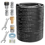 4000PSI Sewer Jetter Nozzles Kit 150FT Drain Cleaning Hose For Pressure Washer. Fixed Price $75.96.