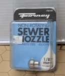 Forney Sewer Nozzle, 1/8-INCH Fnpt Non-rotating 75141 Pressure Washer Accessory. Fixed Price $14.98.