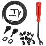 Front Windshield 47.6 Cubic Inches, Washer Nozzles Kit. Fixed Price $17.99.