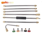 Pressure Washer Extension Wand Set 8FT Replace Lance W/5 Nozzle Tips 4000 Psi Us. Fixed Price $20.57.