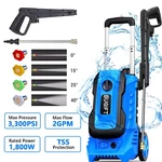 Sugift Electric Pressure Washer 14.5-AMP 3300PSI Max 2 Gpm. Fixed Price $195.00.