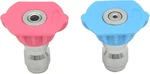 Pressure Washer Spray Nozzle Tips, Quick Connect, 4000 Psi, 1/4" Npt, Pink & Blu. Fixed Price $13.95.