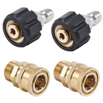 Raincovo Pressure Washer Quick Connect Fittings, M22 14MM To 3/8", Black. Fixed Price $24.36.