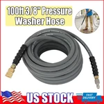 100FT 3/8" Pressure Washer Hose Non-marking 4000 Psi Gray With Couplers. Fixed Price $89.25.