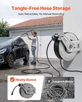 Pressure Washer Hose Reel, 65 Ft X 1/4 Inch Retractable Power Heavy-duty Steel. Fixed Price $143.28.
