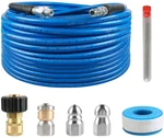 Chavor Pressure Washer Sewer Jetter Kit, 50 Ft Hydro Drain Cleaner Hose,. Fixed Price $48.63.